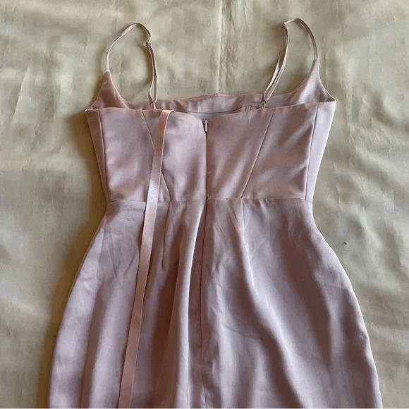 NEW! House of CB- Baby Pink Olivette Crystal Satin Corset Maxi Dress Size Small - Picture 7 of 11